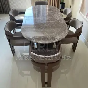 Dining Set; Elegant Contemporary 6 Seater Dining Furniture