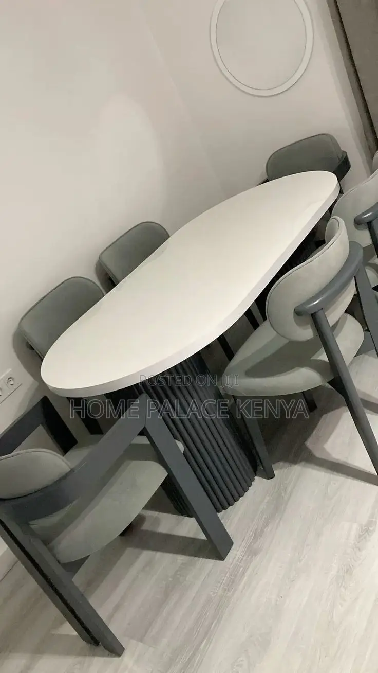 Dining Set; Elegant Contemporary 6 Seater Dining Furniture