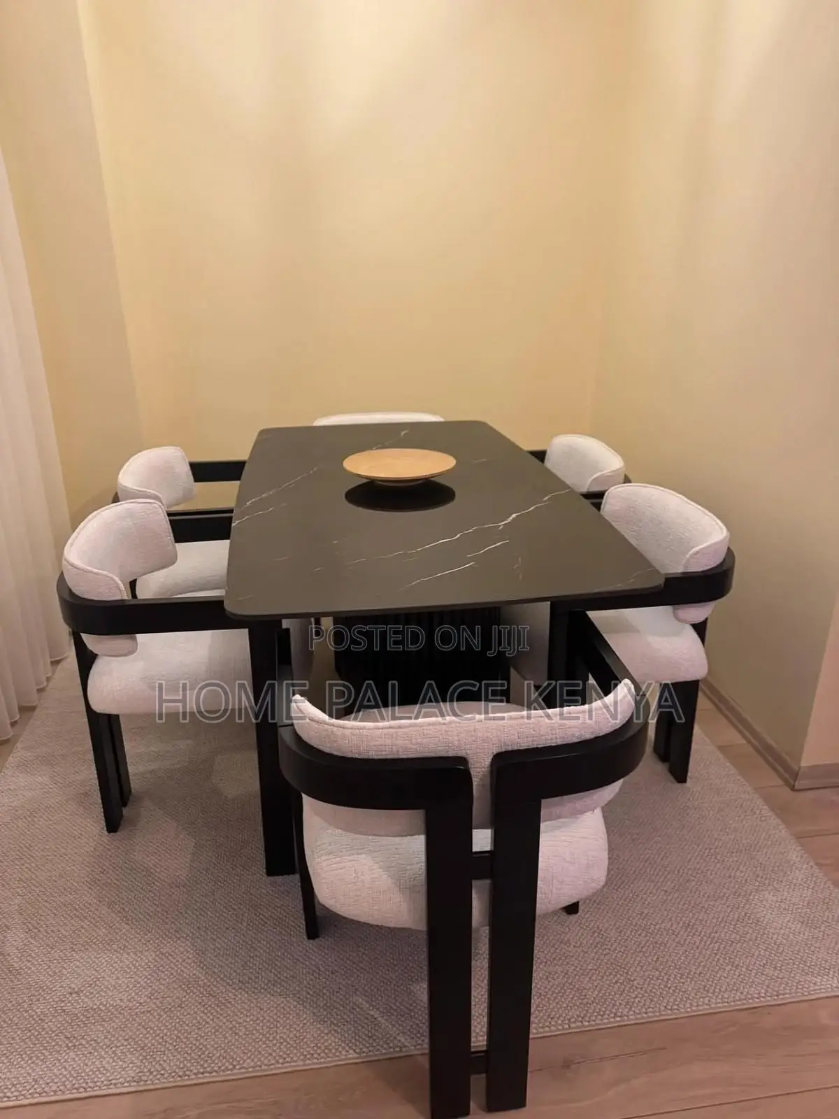 Dining Set; Elegant Contemporary 6 Seater Dining Furniture