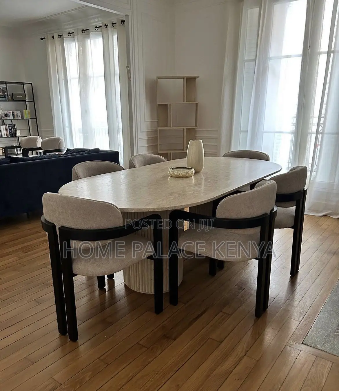 Dining Set; Elegant Contemporary 6 Seater Dining Furniture