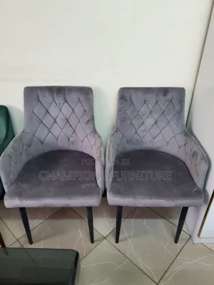 Diamond Tufted Grey Velvet Accent Chair
