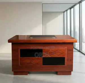 Office Desk : 1.4M Corporate Mahogany Desk