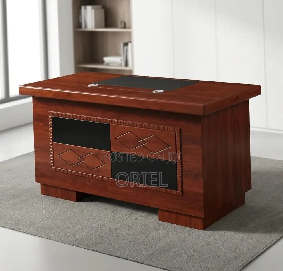 Office Desk : 1.4M Corporate Mahogany Desk