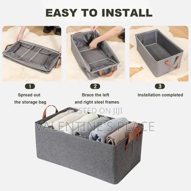 Foldable Clothes Storage Bag / Laundry Bin *Size;47x29x20cm - thumbnail 4