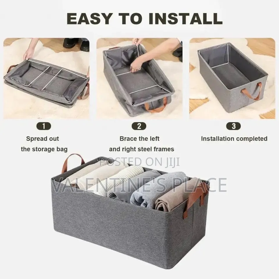 Foldable Clothes Storage Bag / Laundry Bin *Size;47x29x20cm