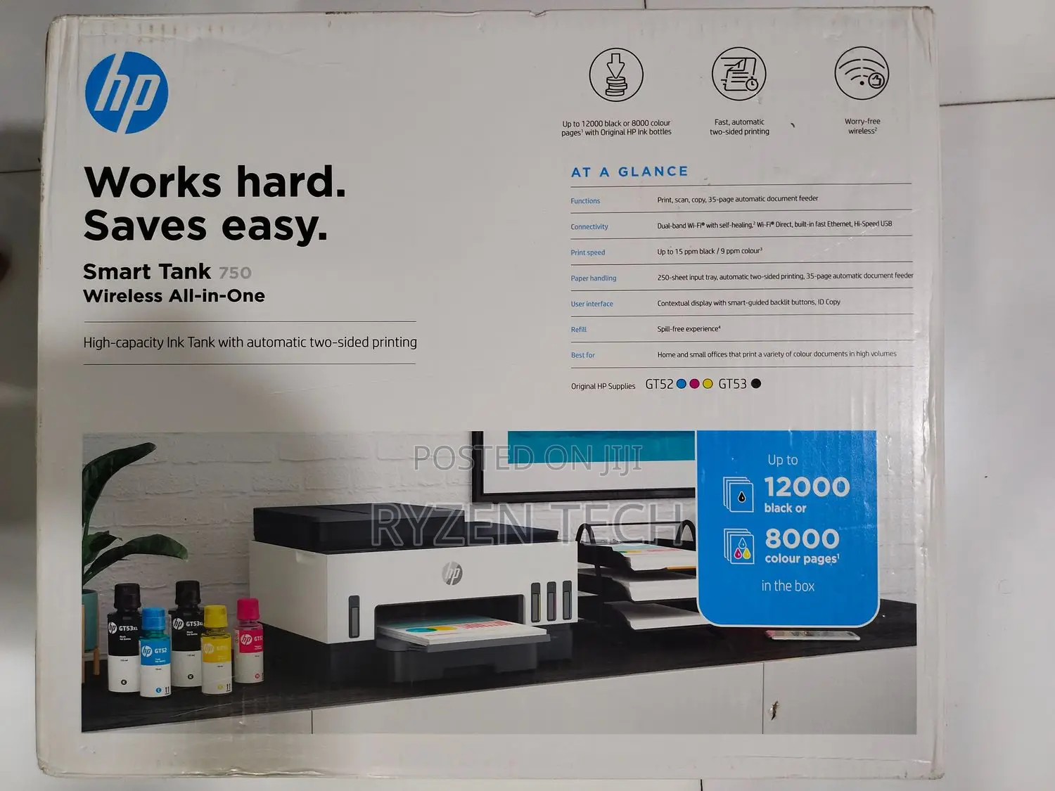 HP Smart Tank 750 WiFi Duplex All-in-One Printer