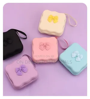 *Cute Bow Heart Design Sanitary Pad / Cable Organizer