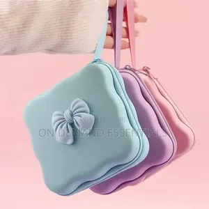 *Cute Bow Heart Design Sanitary Pad / Cable Organizer