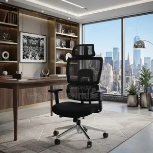 Office Chairs; Orthopedic Fabric Office Seat With Adjustable Backrest