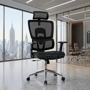 Office Chairs; Orthopedic Fabric Office Seat With Adjustable Backrest