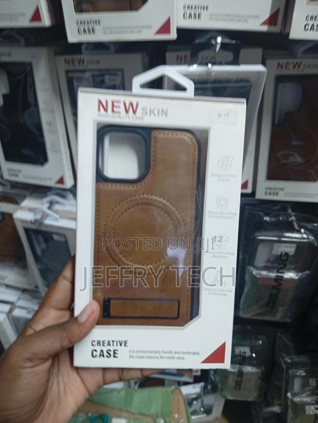 Case Premium Faux Leather Protective Phone Case for the iPhone 15
