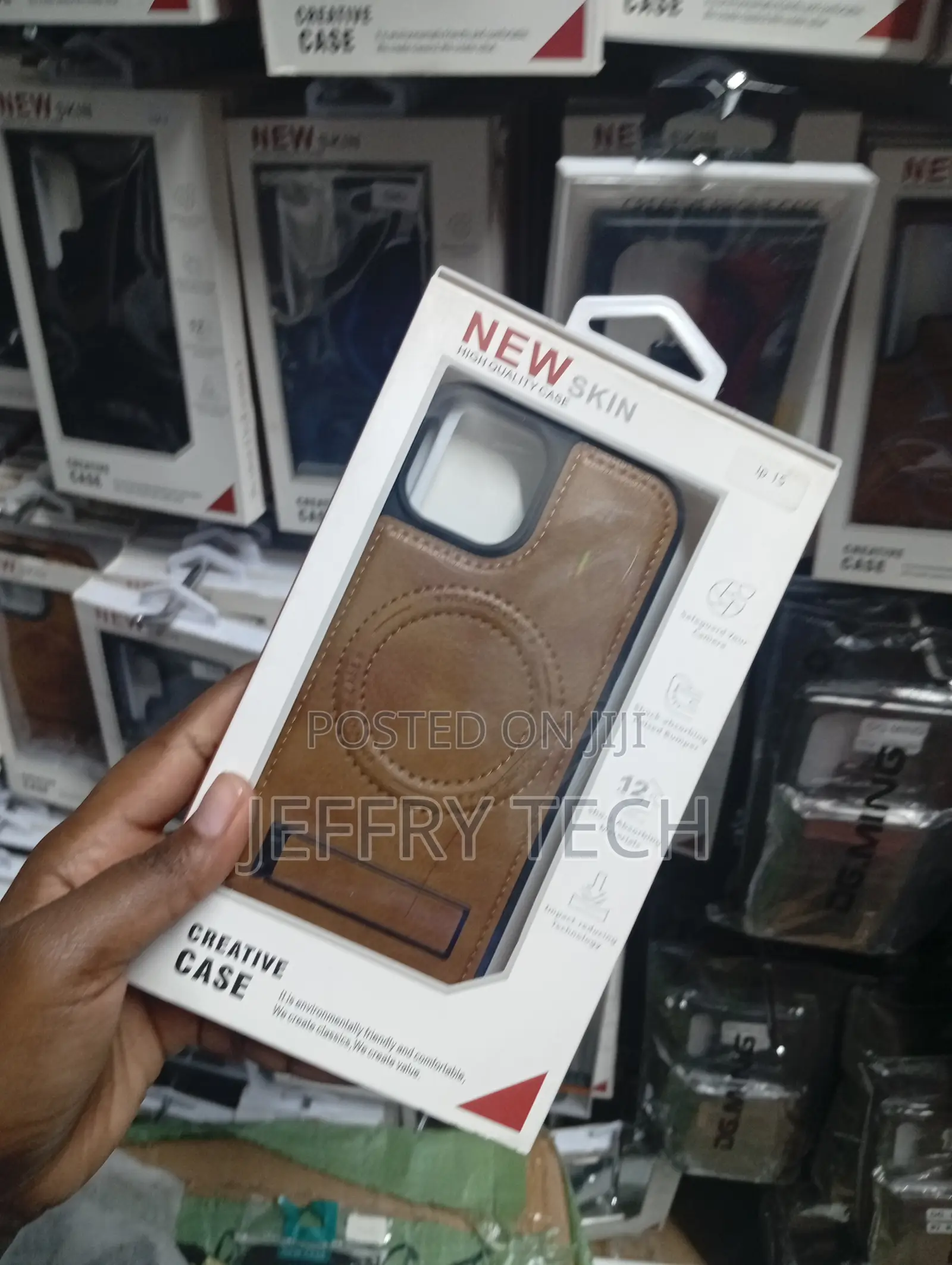 Case Premium Faux Leather Protective Phone Case for the iPhone 15