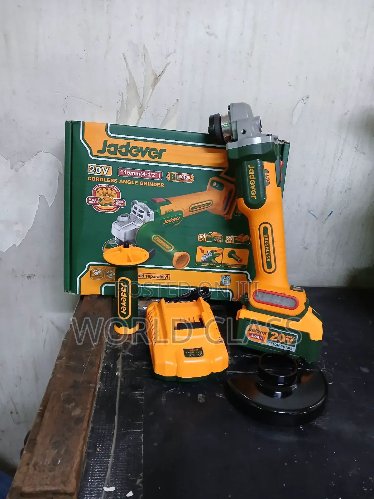 Jadever 20V Cordless Angle Grinder Is 850W.