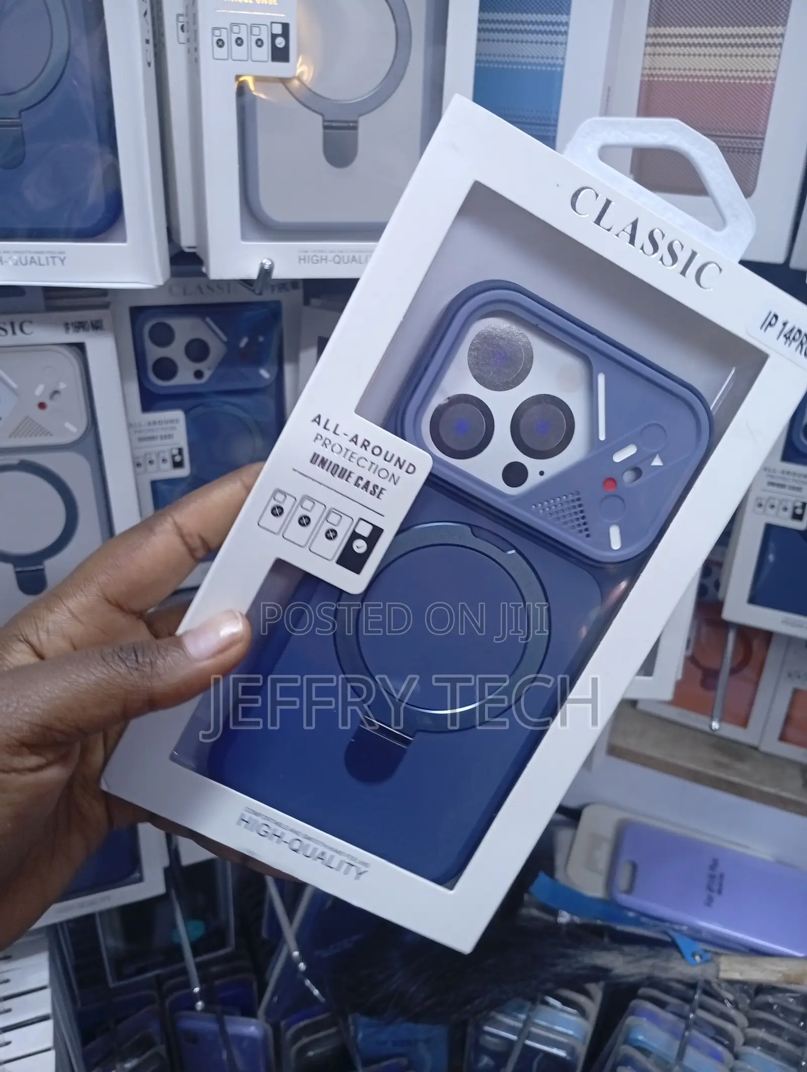 Armor Phone Case in a White Box Labeled for the iPhone 14 Pro