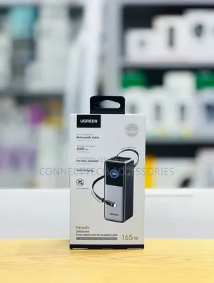 UGREEN 20000mAh 165W Power Bank With Retractable Cable