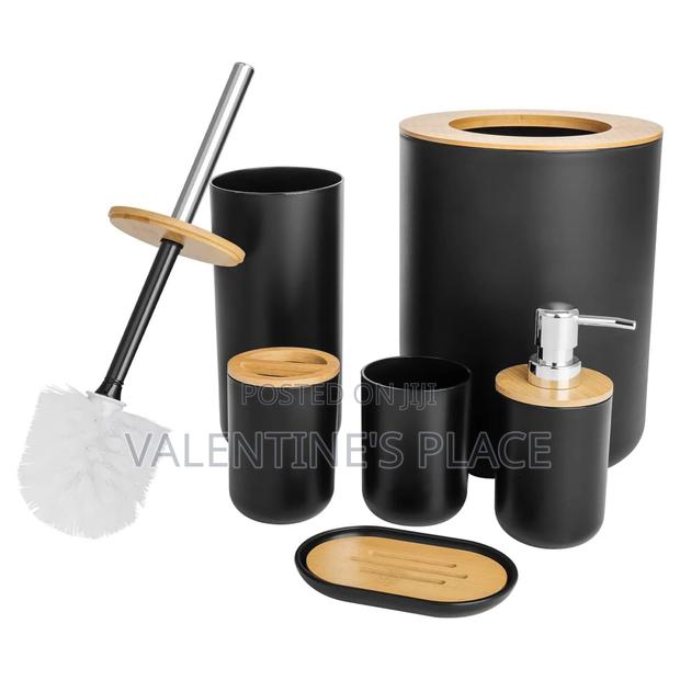 ] Saint Matte: 6pc Bathroom Cans Organizer Set