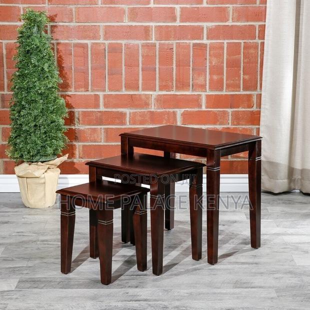 Nesting Table; Traditional Mahogany Nesting Coffee Table Set - thumbnail 9