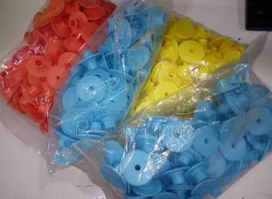 Yellow, Orange, Blue Anti-Fall Round Ear Tags for Sheep