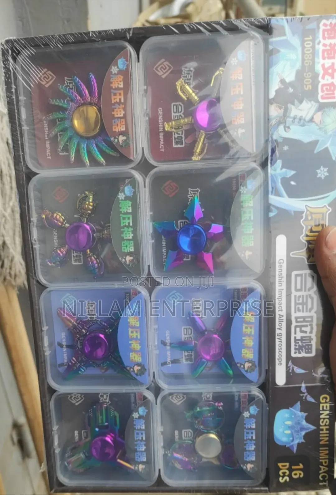 16 PCs Metal Finger Fidget Spinner Edc Hand Spinner for Autism