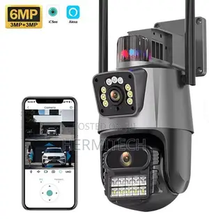Dual Lens 4G CCTV With SIM Slot, 6MP PTZ Smart Security