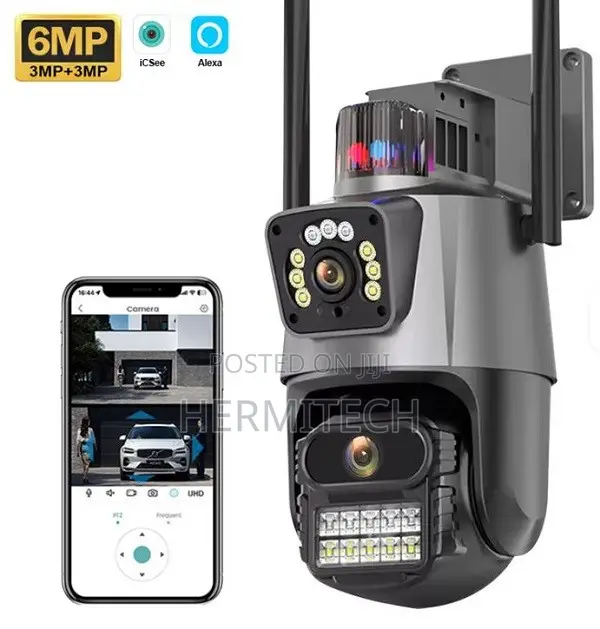 Dual Lens 4G CCTV With SIM Slot, 6MP PTZ Smart Security