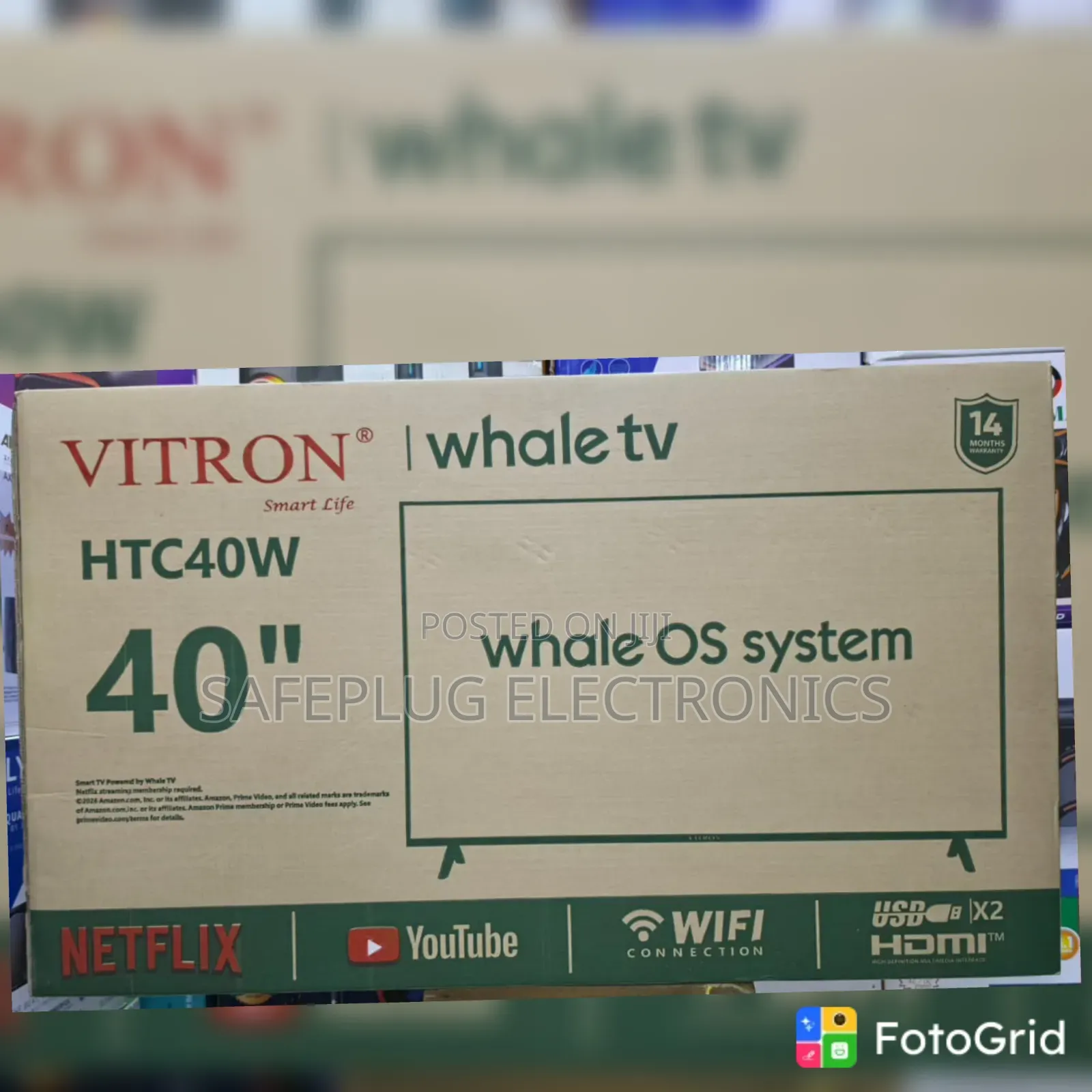 Vitron Whale 40′′ Smart LED TV – Modern Home Entertainment Television