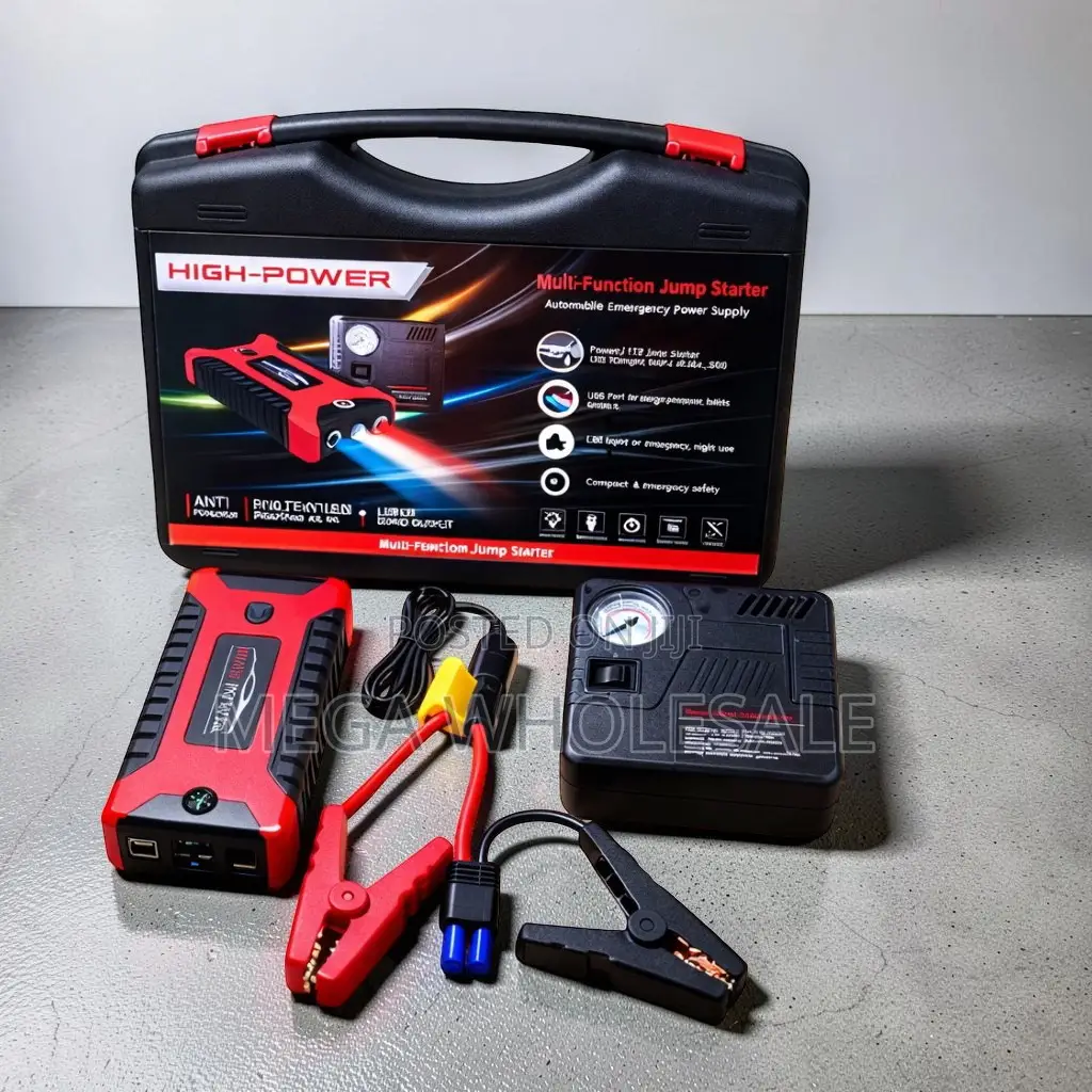 Factory Prices 12V 99800mAh Car Jump Starter With Air Compressor