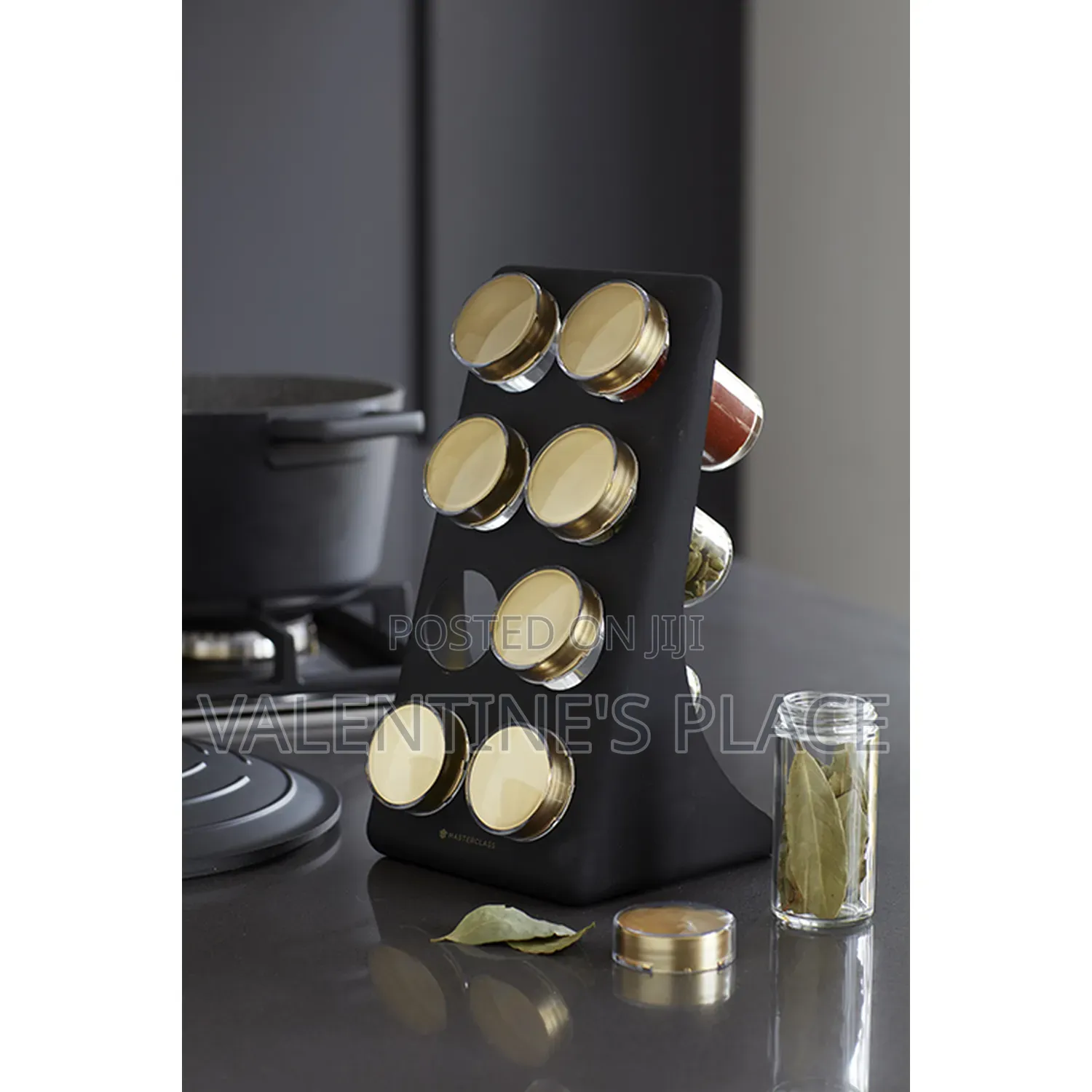 8 Jar Spice Rack (Slanted Rack 90ml Glass