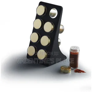 8 Jar Spice Rack (Slanted Rack 90ml Glass