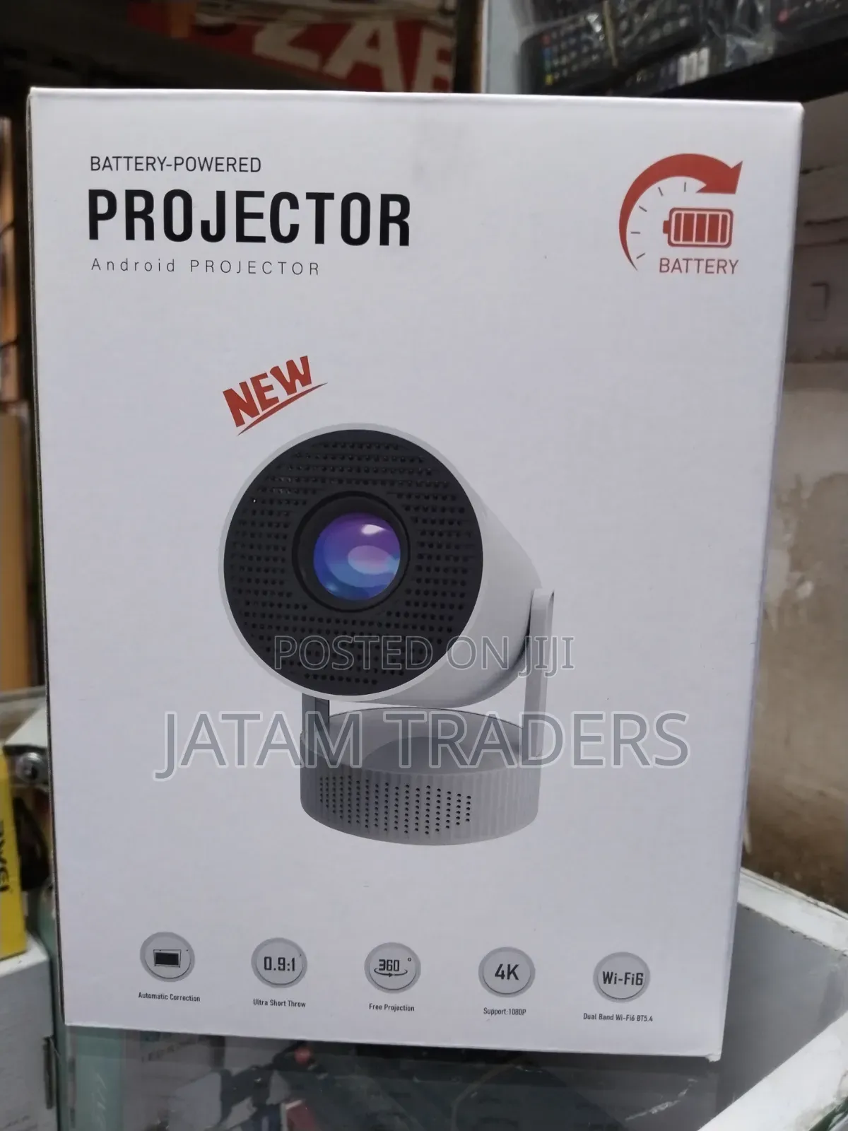 Portable Rechargeable/ Battery Powered Android Projector