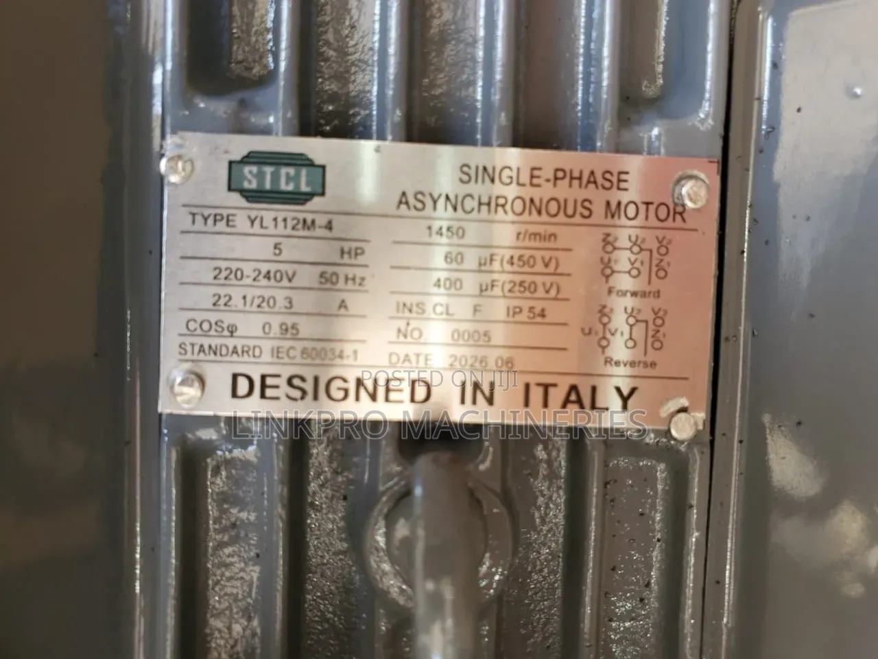 STCL Single Phase 5hp Motor
