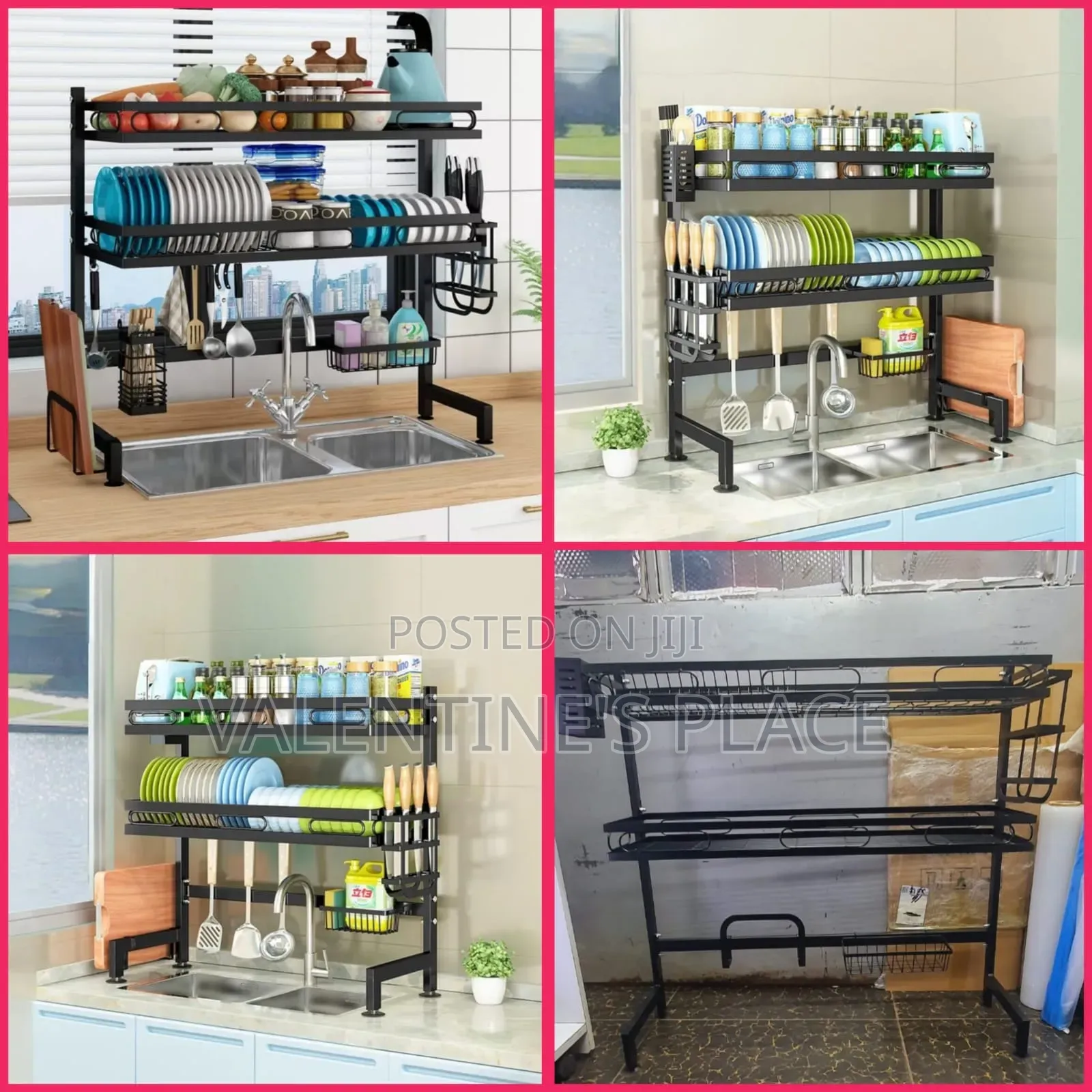 High Quality Heavy Duty Over the Sink Double Dish Rack