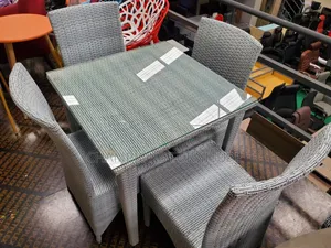 Grey 4-Seater All Weather Rattan Set