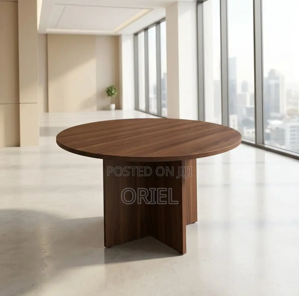 Office Table : 120CM Round Conference 4-Seater Meeting Table