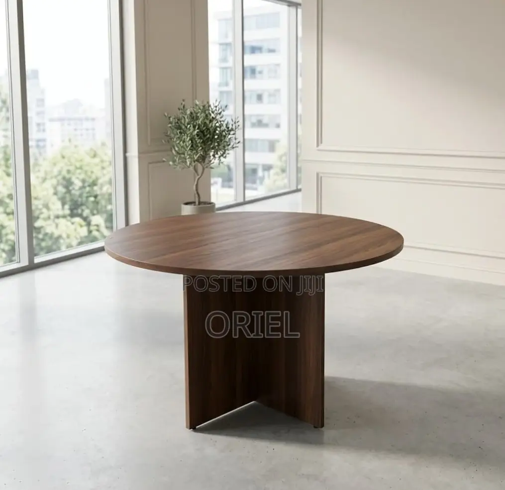 Office Table : 120CM Round Conference 4-Seater Meeting Table