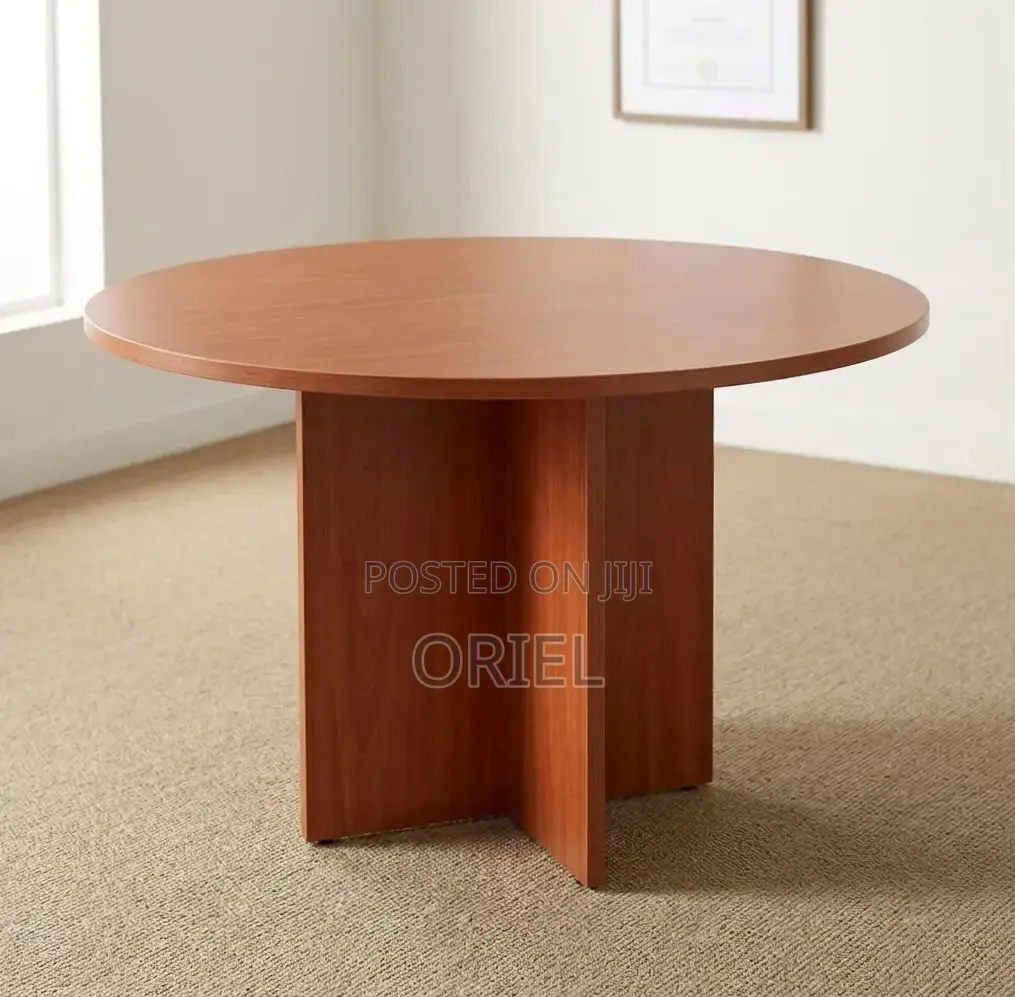 Office Table : 120CM Round Conference 4-Seater Meeting Table