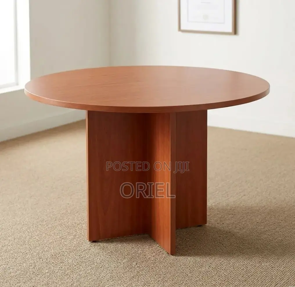 Office Table : 120CM Round Conference 4-Seater Meeting Table