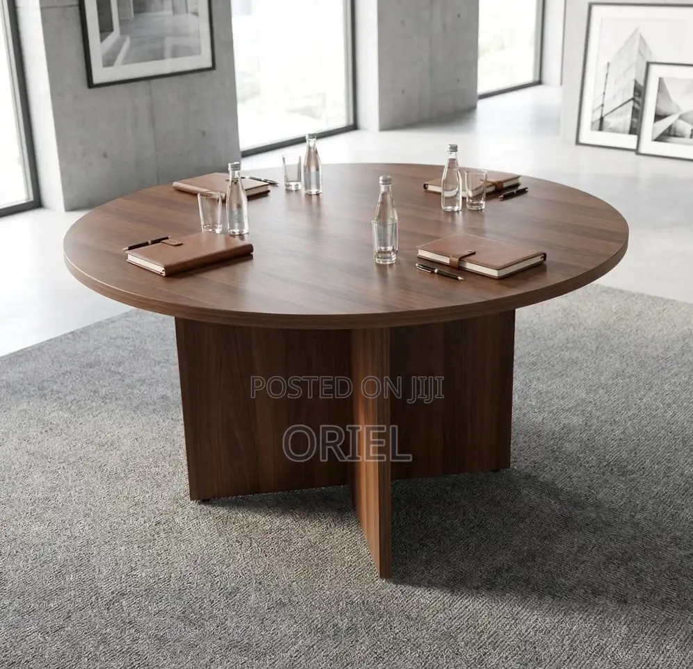 Office Table : 120CM Round Conference 4-Seater Meeting Table