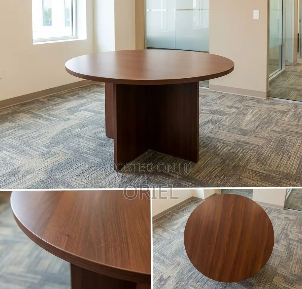 Office Table : 120CM Round Conference 4-Seater Meeting Table