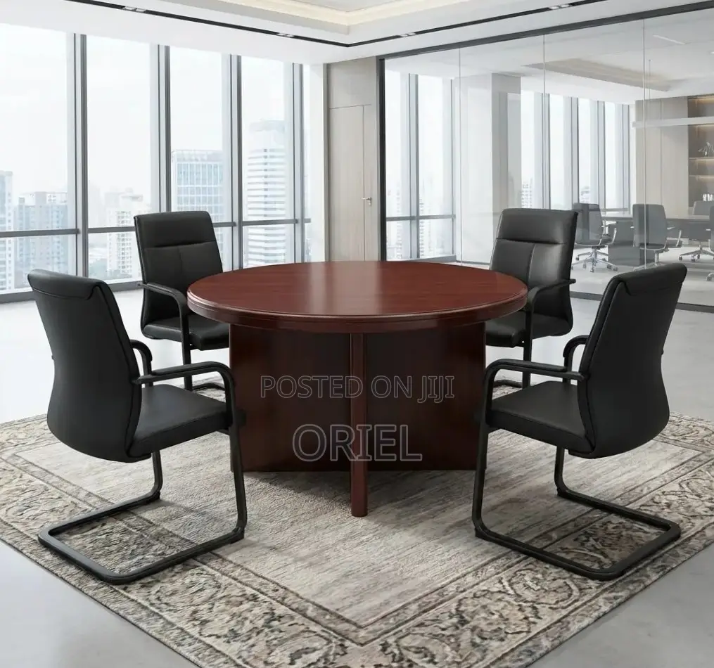 Office Table : 120CM Round Conference 4-Seater Meeting Table