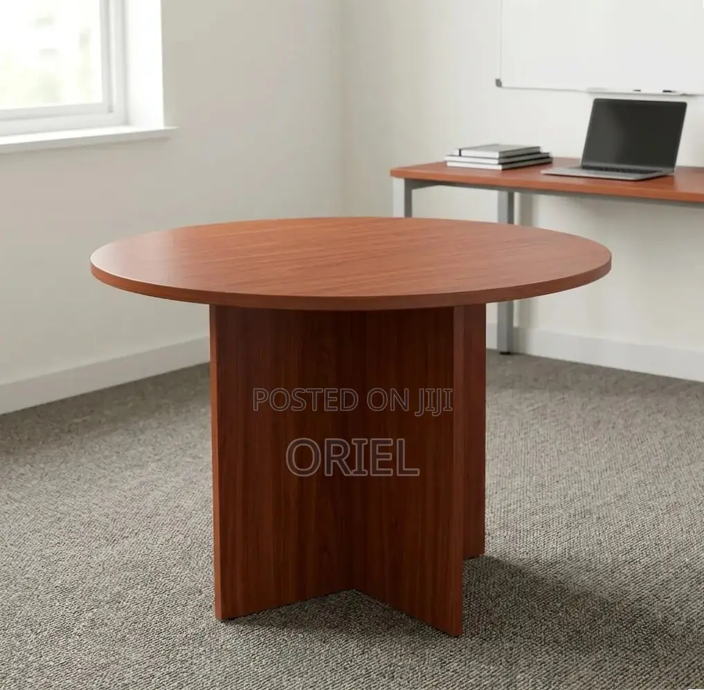 Office Table : 120CM Round Conference 4-Seater Meeting Table
