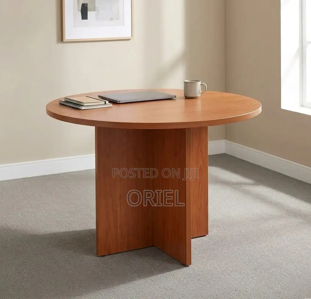 Office Table : 120CM Round Conference 4-Seater Meeting Table