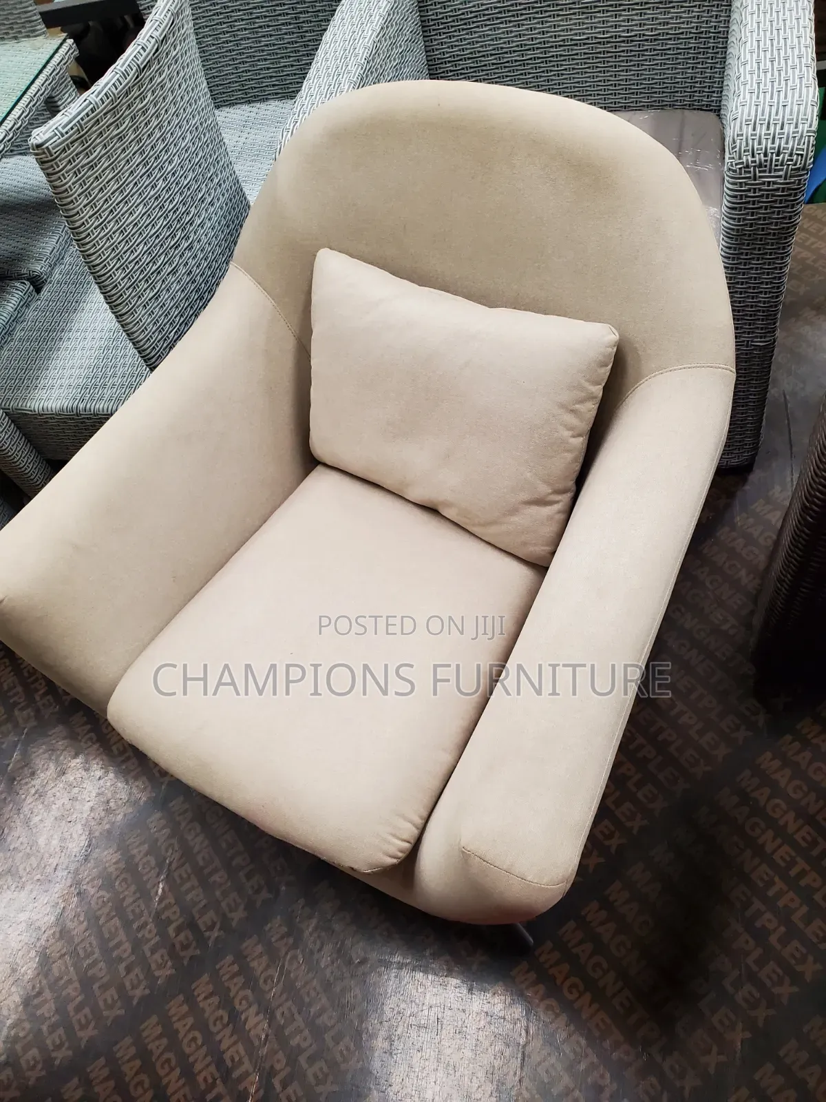 Accent Armchair With Lumbar Pillow