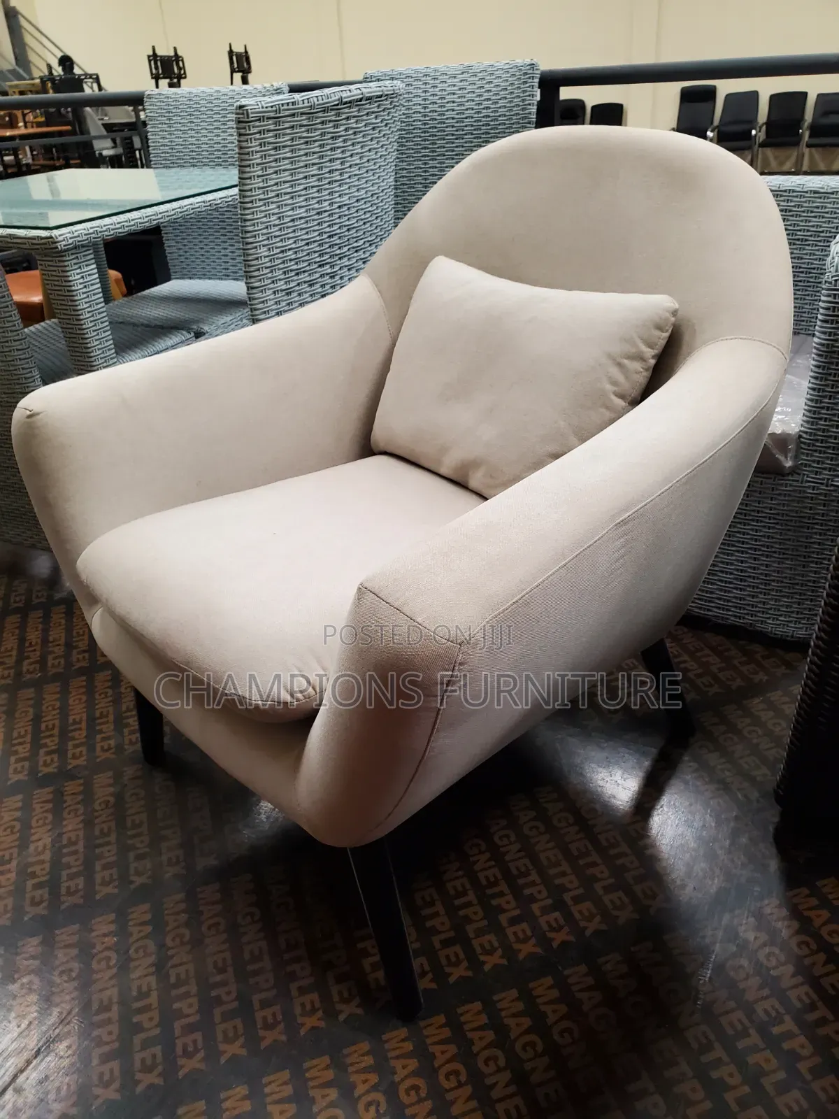 Accent Armchair With Lumbar Pillow