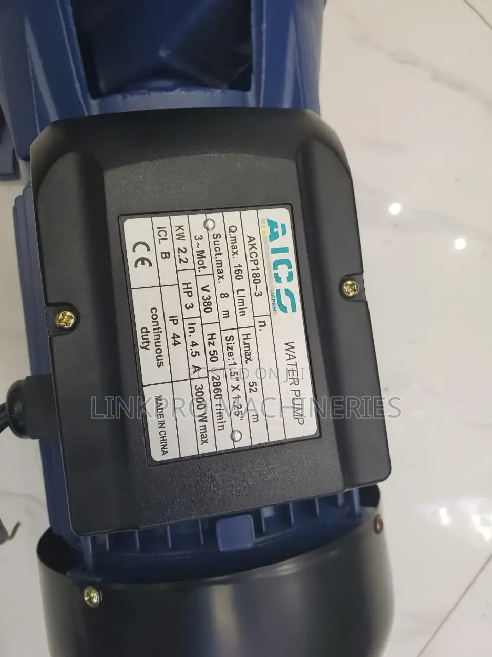 Aico 3hp Electric Booster Pump AKCP 52 Metres Head
