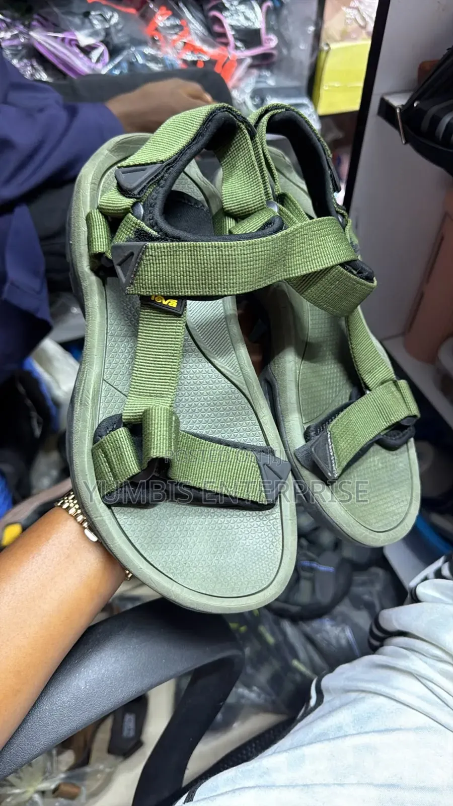Green Mens Teva Opens Shoes Size 40