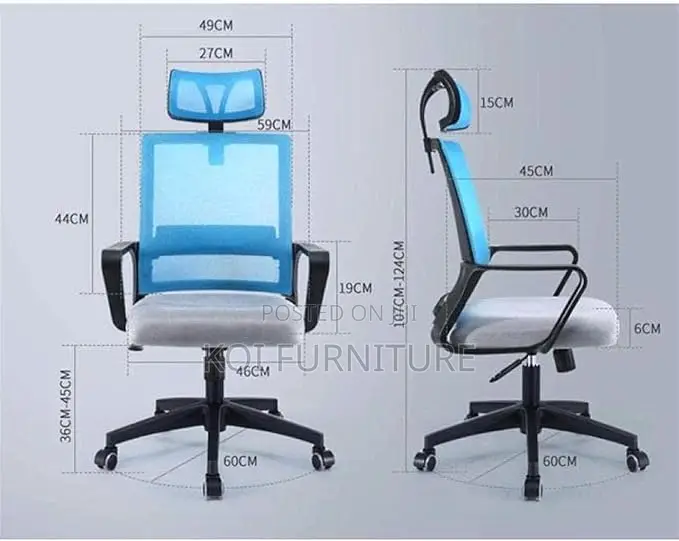 Office Chairs; Reclining Fabric Headrest Office Workstation Seat