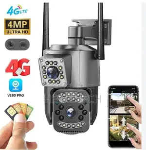 4G SIM CCTV With Dual Lens, 3MP+3MP Imaging and PTZ Tracking