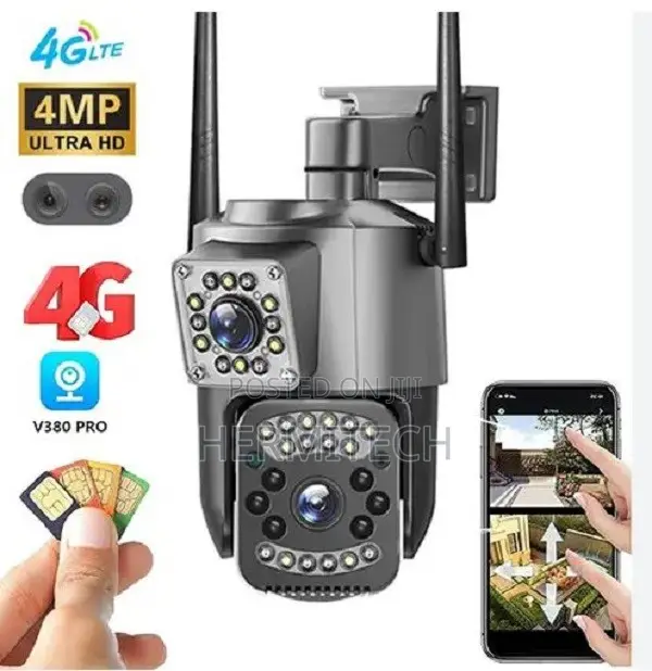 4G SIM CCTV With Dual Lens, 3MP+3MP Imaging and PTZ Tracking