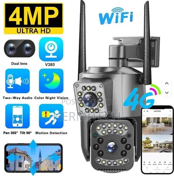 6MP Dual Lens 4G CCTV With SIM Card and Two-Way Remote Viewing